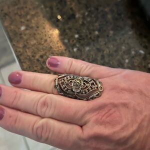 Vintage-Inspired Gold and Silver Ring